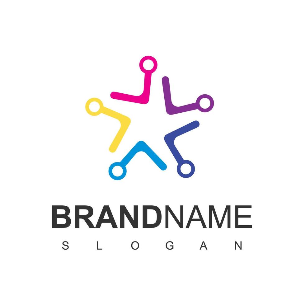 Star Technology Logo Design Template vector