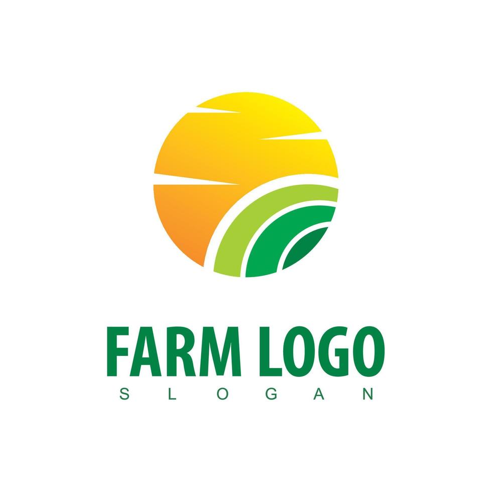 plantilla de diseño de logotipo de granja vector