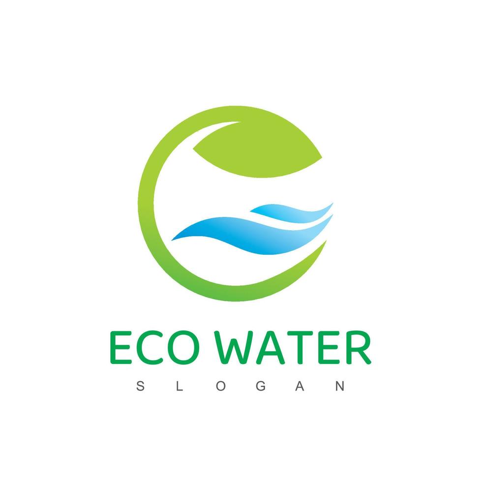 plantilla de diseño de logotipo de agua natural vector