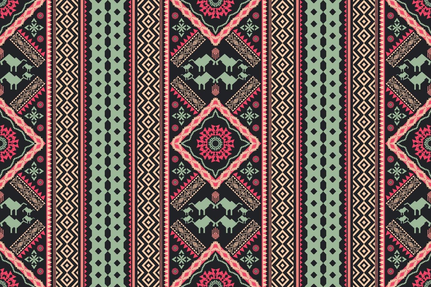 Geometric ethnic oriental traditional pattern.Figure tribal embroidery style.Design for background,wallpaper,clothing,wrapping,fabric,vector illustration vector