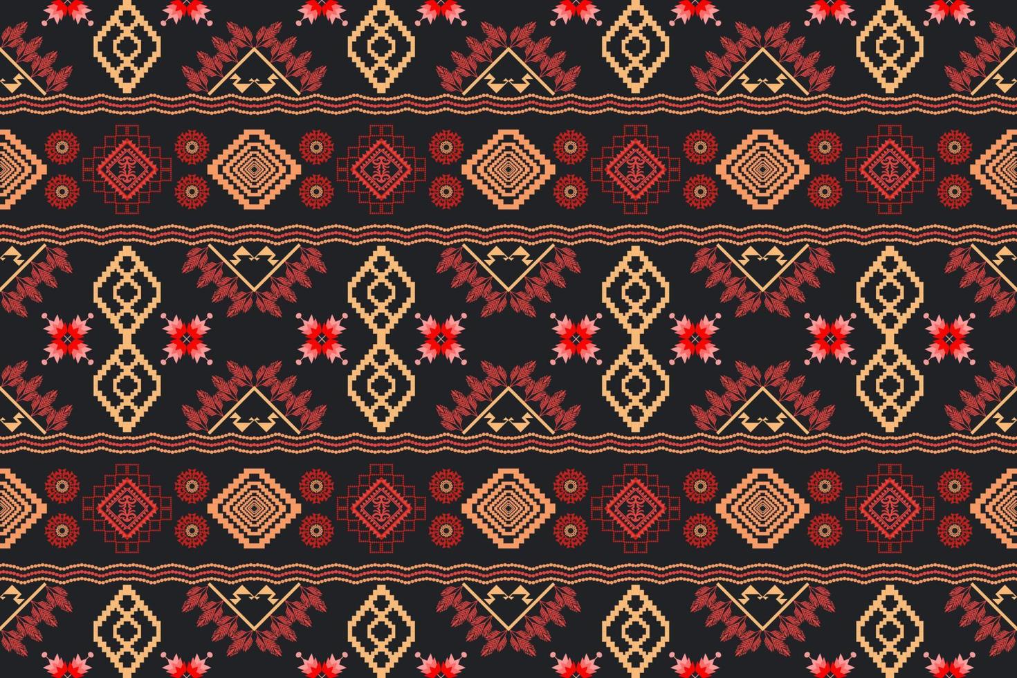 Geometric ethnic oriental traditional pattern.Figure tribal embroidery style.Design for background,wallpaper,clothing,wrapping,fabric,vector illustration vector