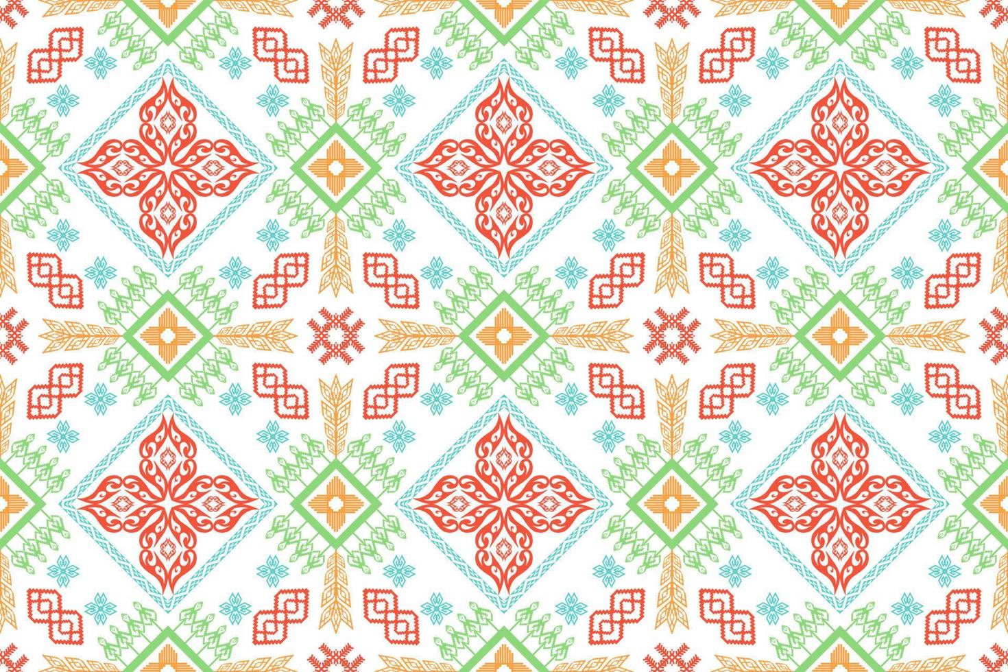 patrón tradicional oriental étnico geométrico.figura estilo de bordado tribal.diseño para fondo, papel tapiz, ropa, envoltura, tela, ilustración vectorial vector