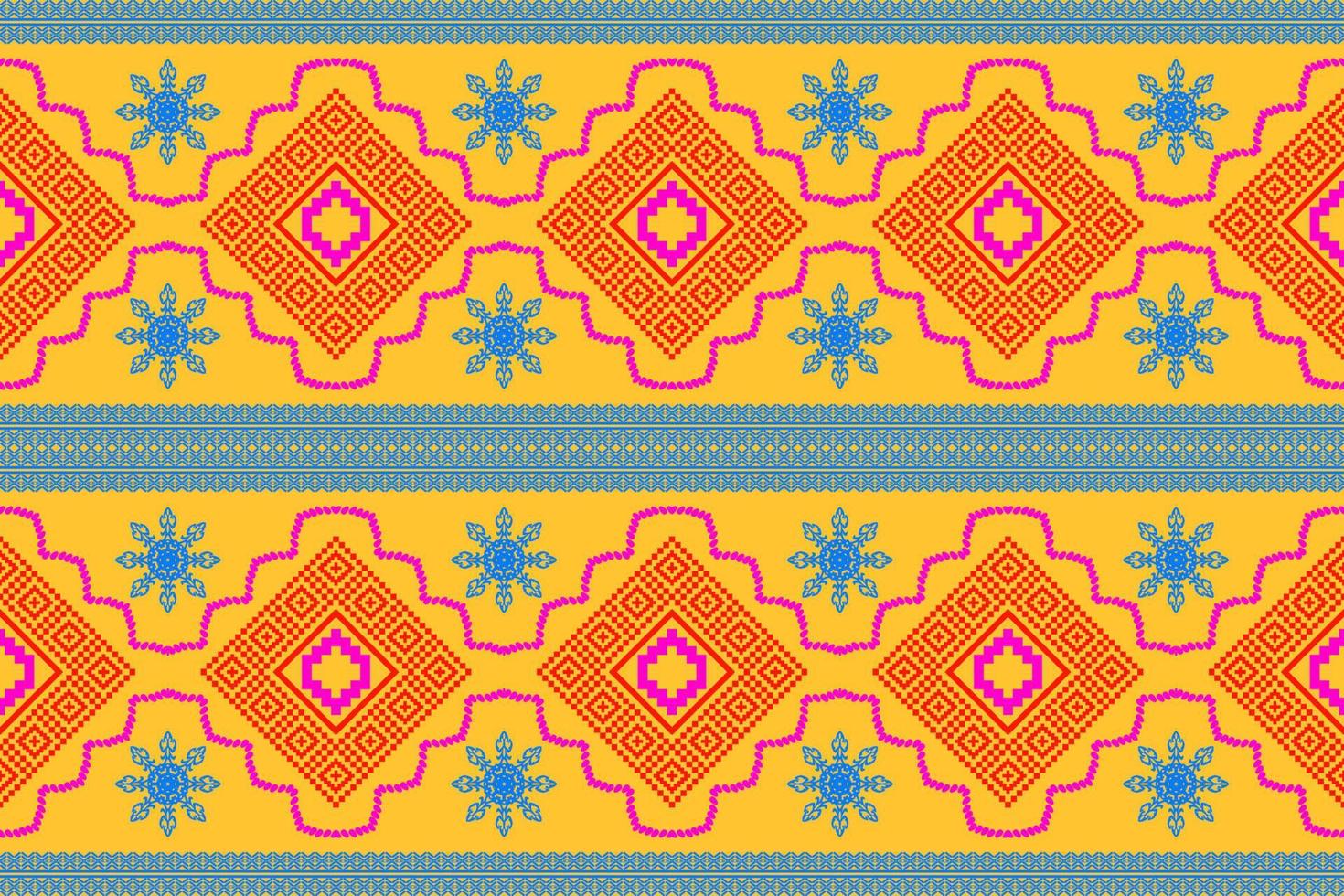 Geometric ethnic oriental traditional pattern.Figure tribal embroidery style.Design for background,wallpaper,clothing,wrapping,fabric,vector illustration vector