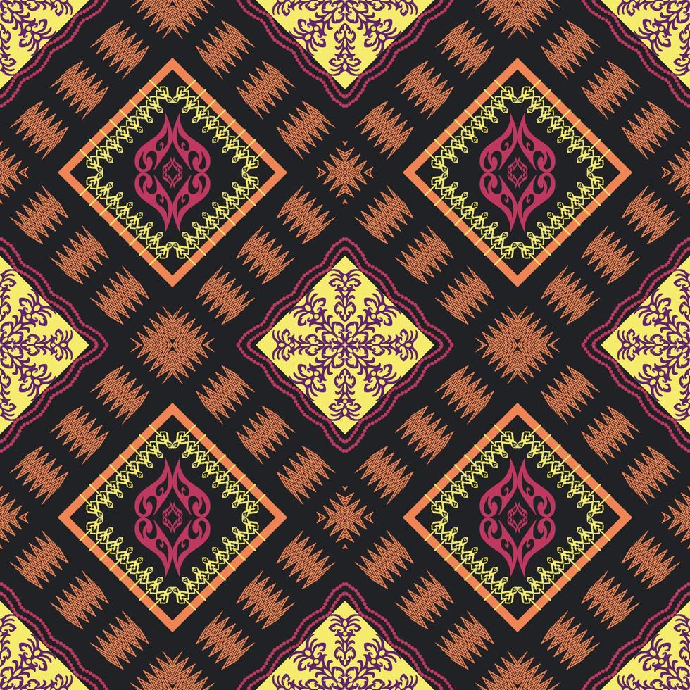 patrón tradicional oriental étnico geométrico.figura estilo de bordado tribal.diseño para fondo, papel tapiz, ropa, envoltura, tela, ilustración vectorial vector
