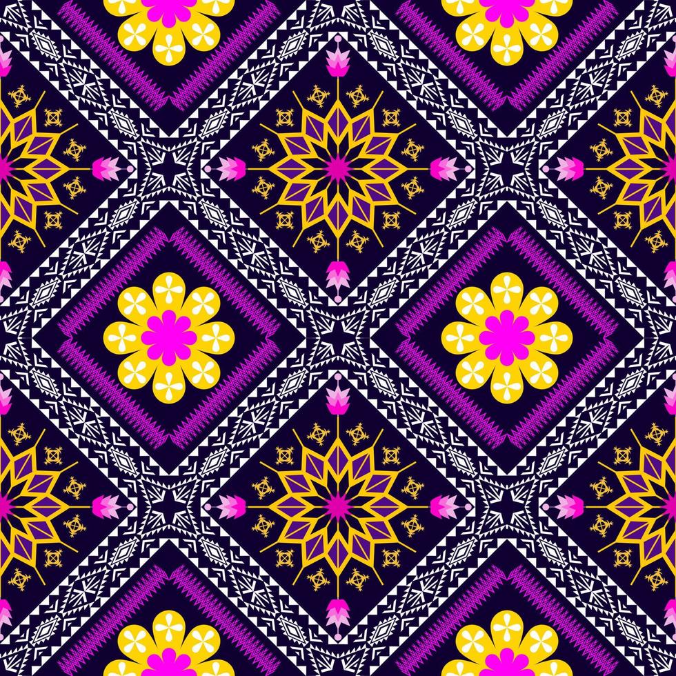 patrón tradicional oriental étnico geométrico.figura estilo de bordado tribal.diseño para fondo, papel tapiz, ropa, envoltura, tela, ilustración vectorial vector