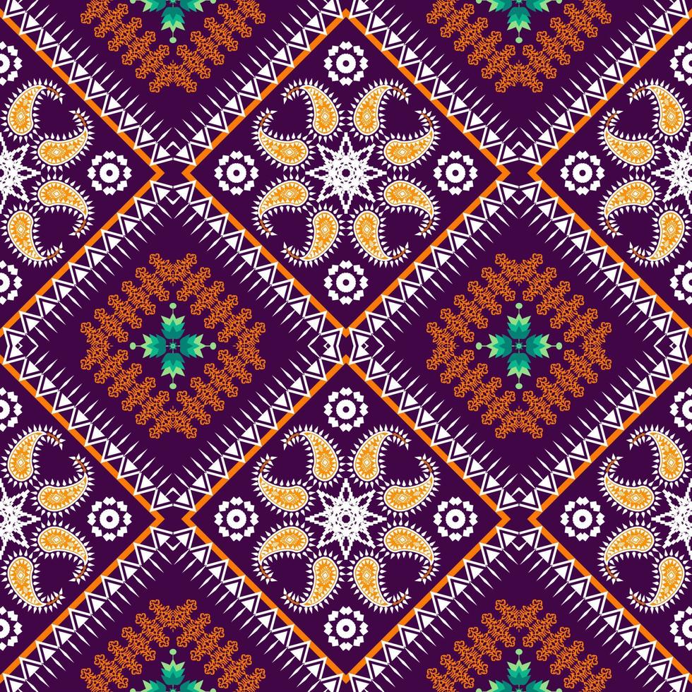 Geometric ethnic oriental traditional pattern.Figure tribal embroidery style.Design for background,wallpaper,clothing,wrapping,fabric,vector illustration vector