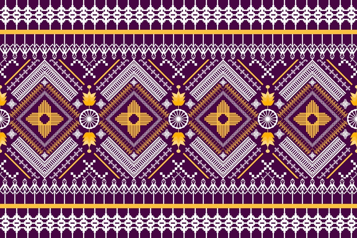 patrón tradicional oriental étnico geométrico.figura estilo de bordado tribal.diseño para fondo, papel tapiz, ropa, envoltura, tela, ilustración vectorial vector