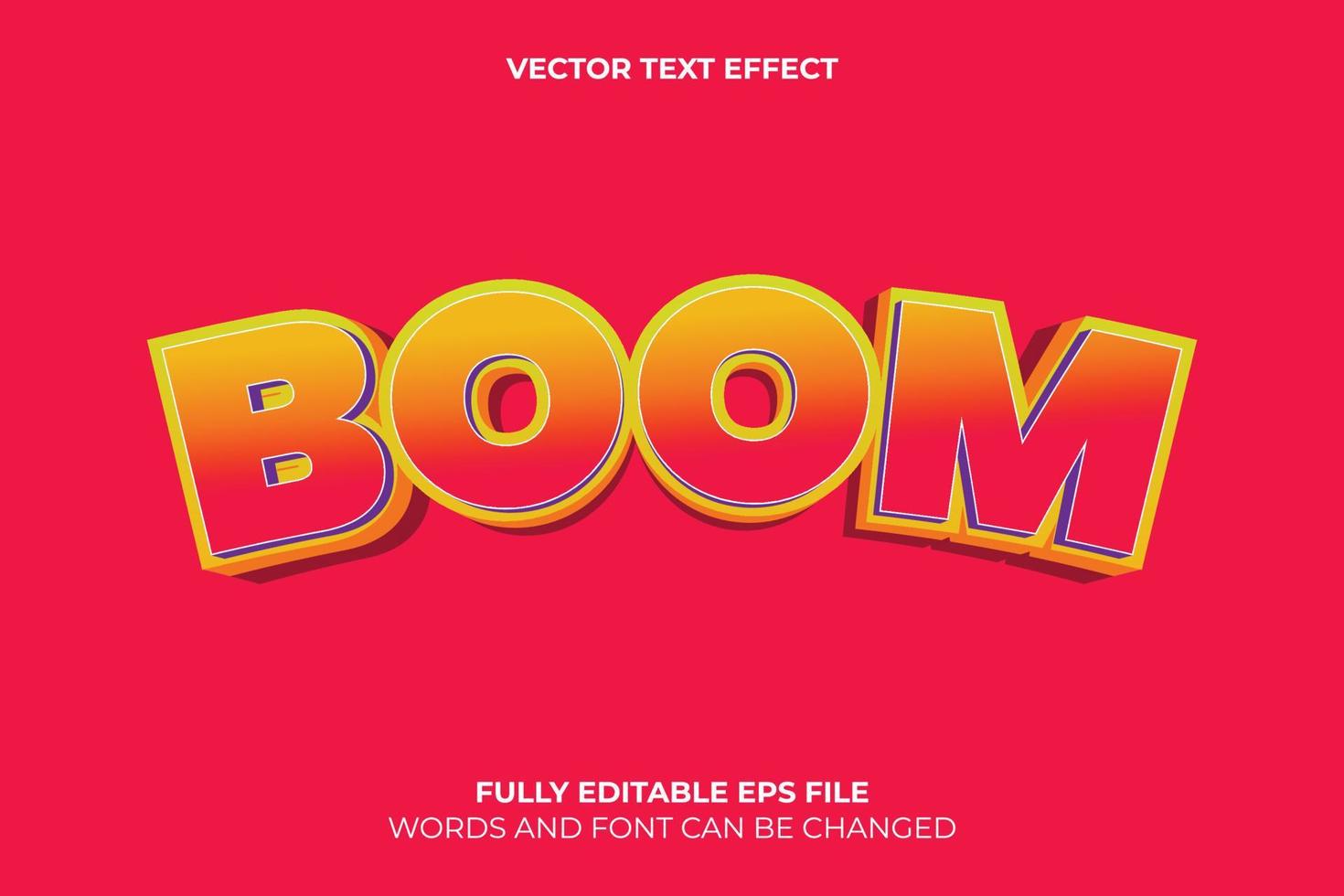 Editable 3D Vector Text Effect Template