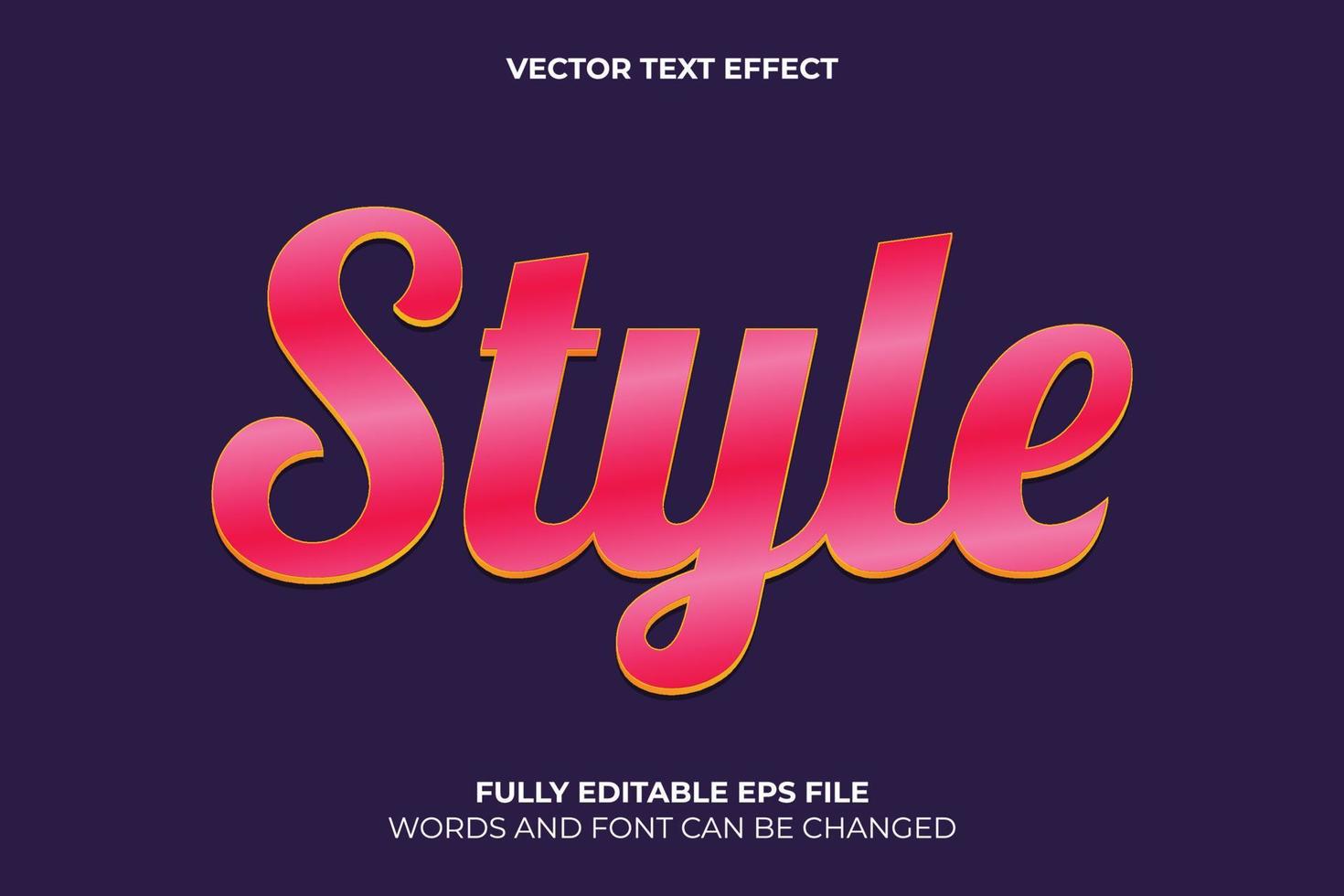 Editable 3D Vector Text Effect Template