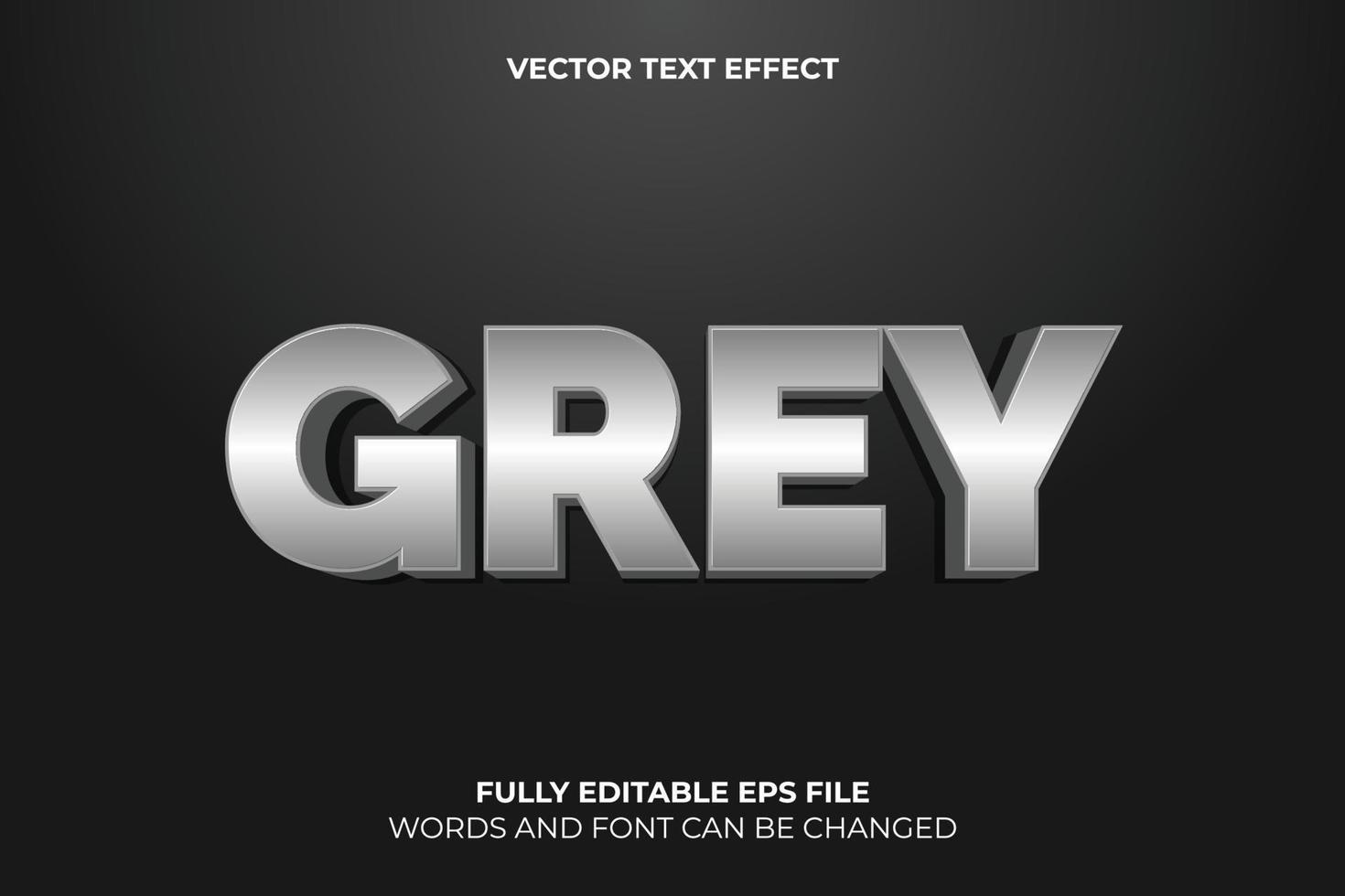 Editable 3D Vector Text Effect Template