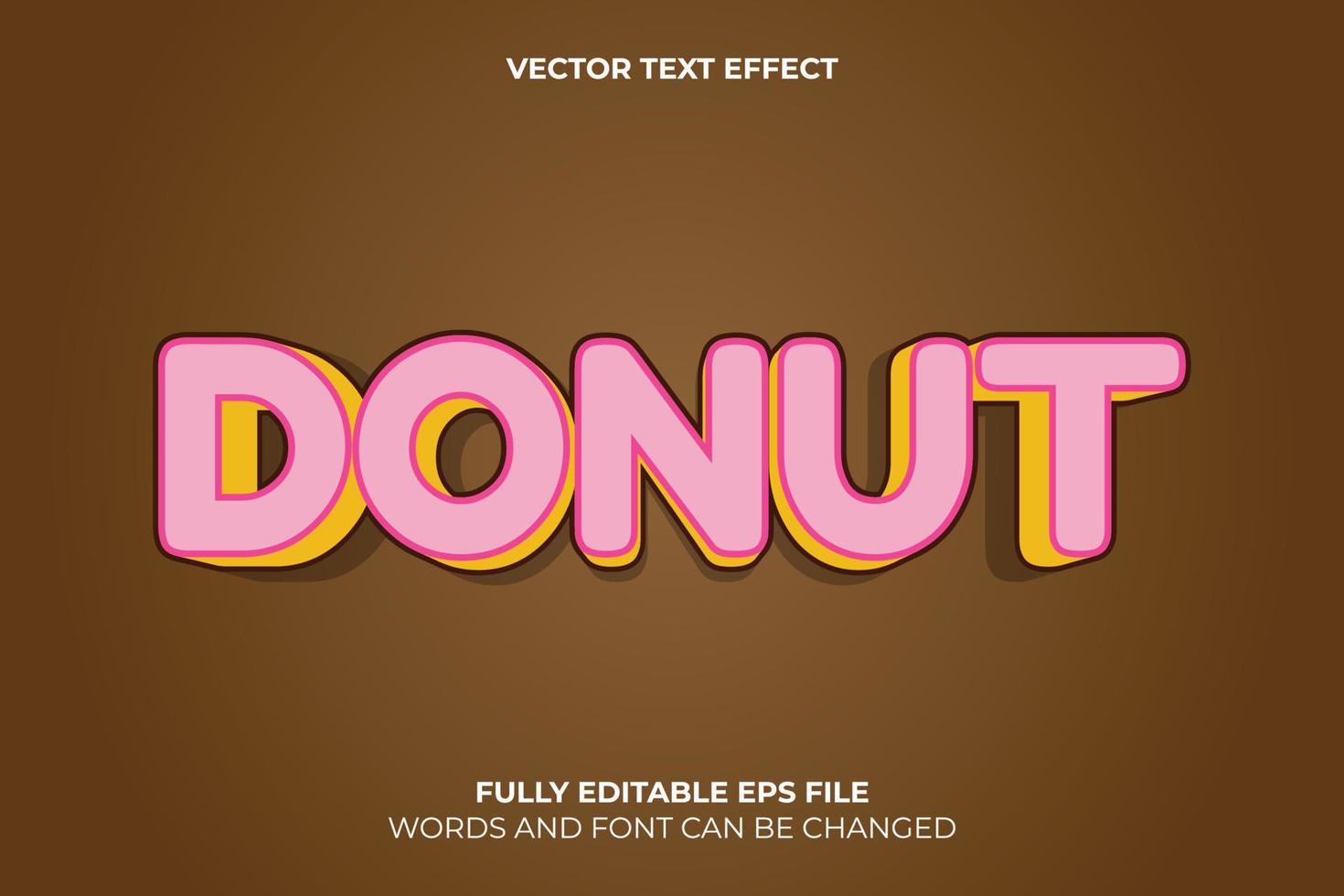 Editable 3D Vector Text Effect Template