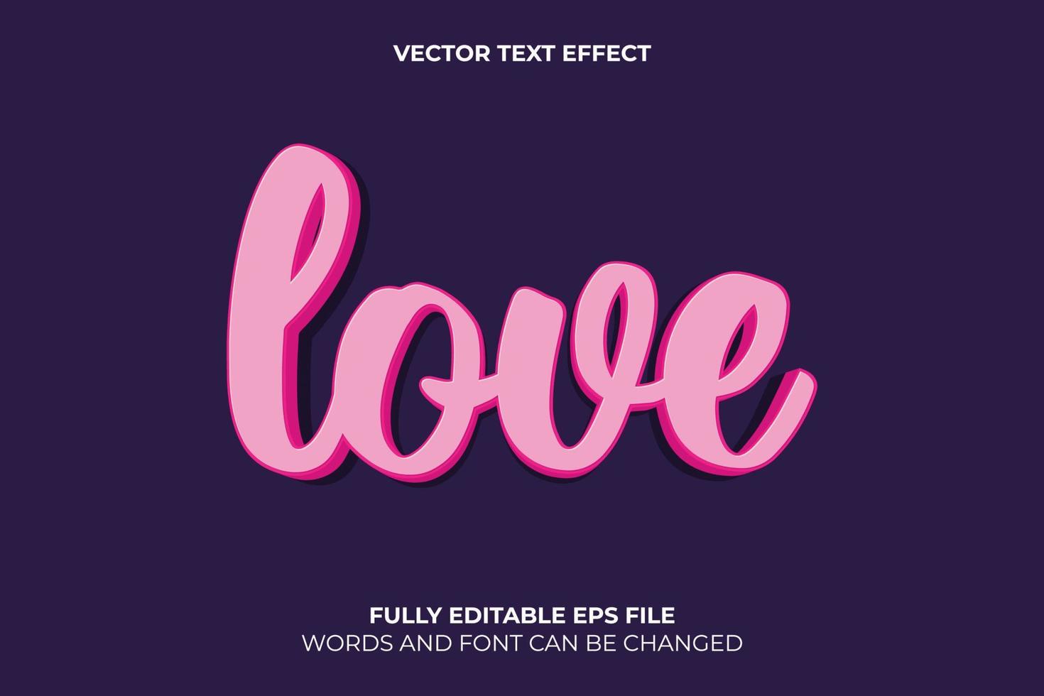 Editable 3D Vector Text Effect Template