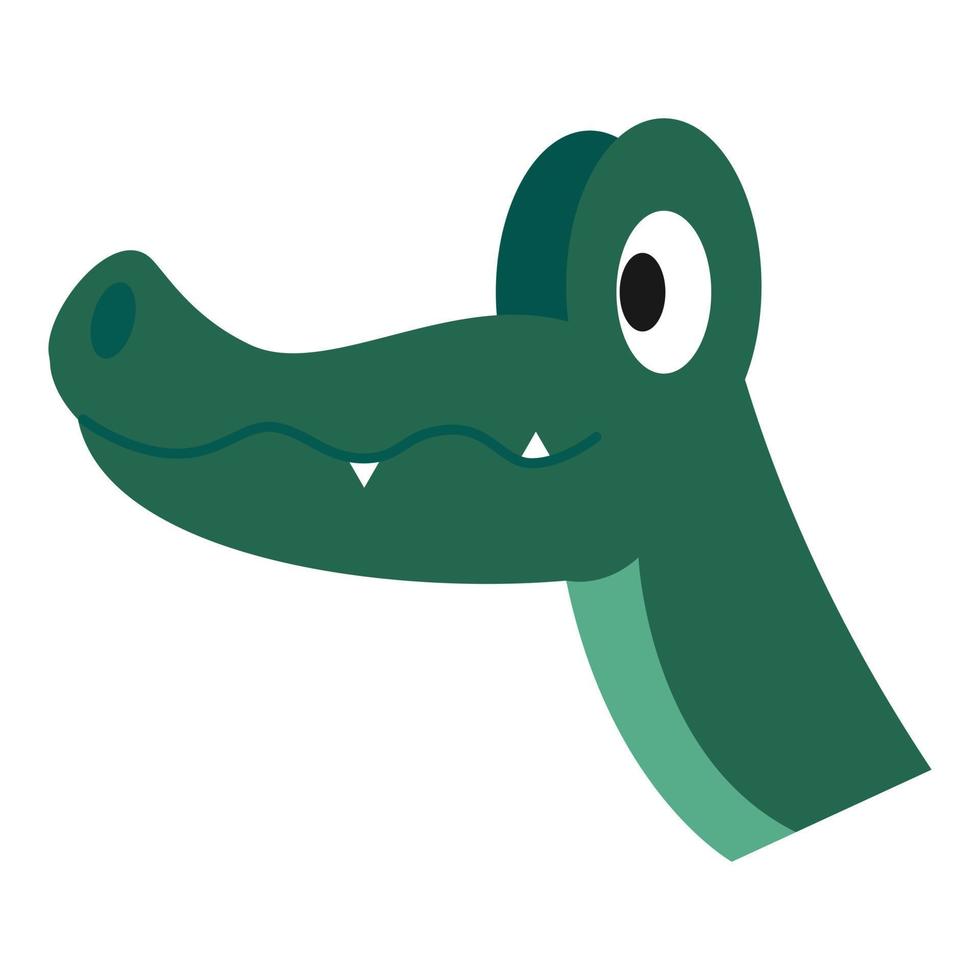 happy crocodile with smile face vector