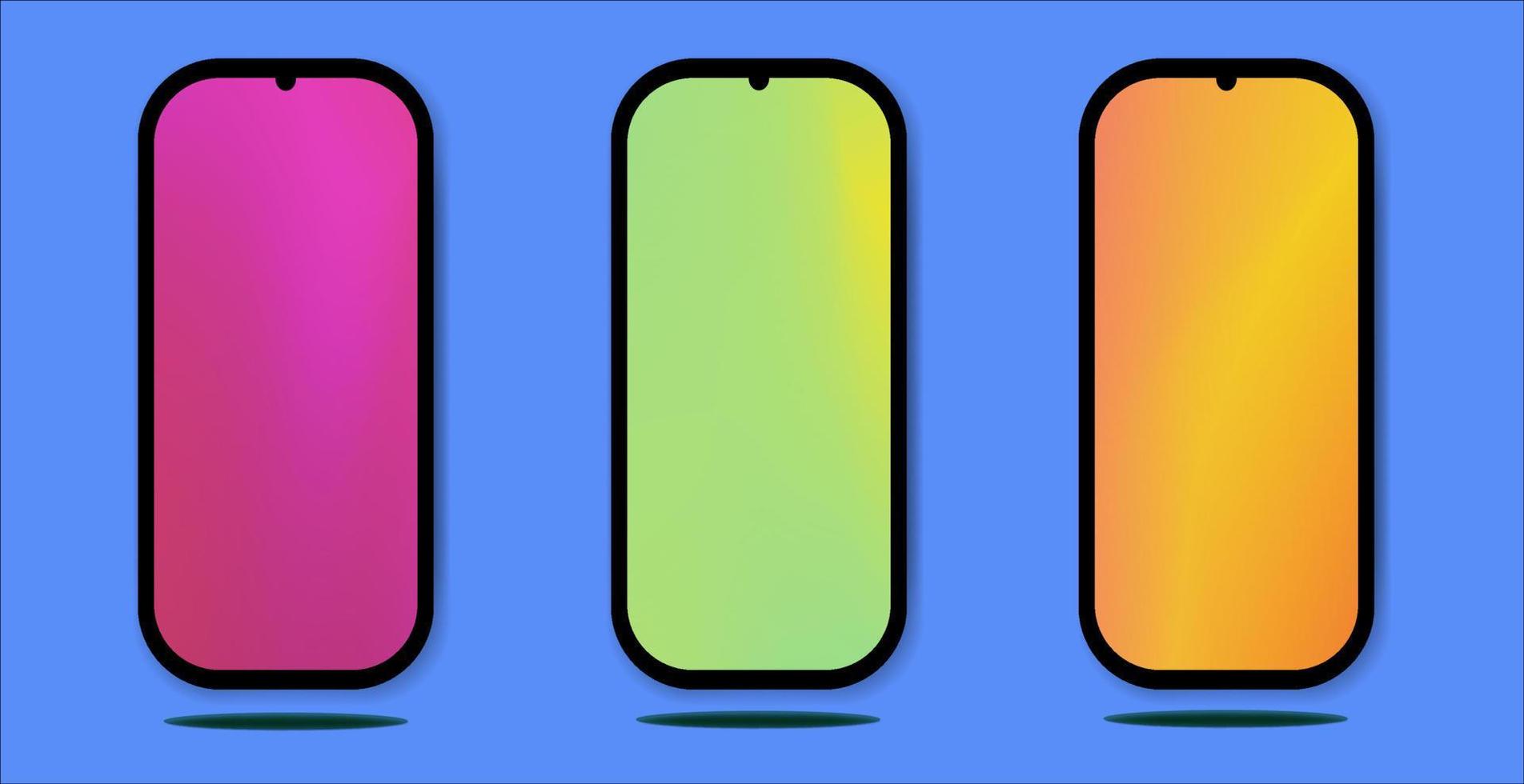 Smartphone screen mockup digital device vector illustration