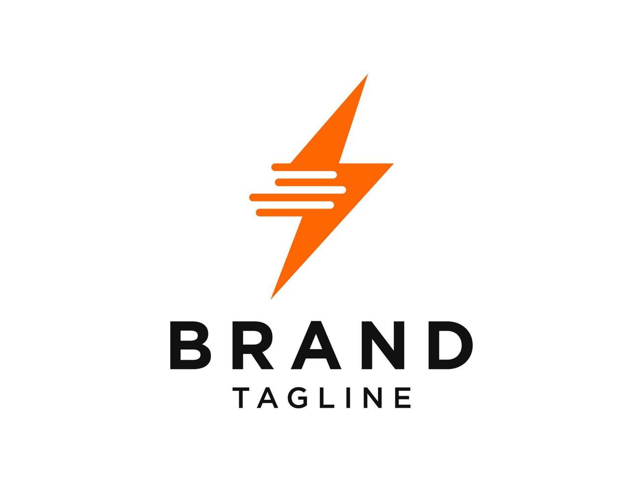 Flash Icon Thunder Bolt Letter S Electricity Logo. Flat Vector Logo Design Template Element