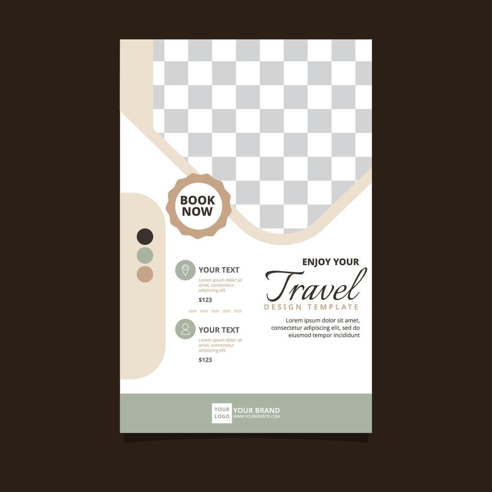 Travel Tour Holiday Vacation Hexagon Flyer Brochure Poster Blank Space Design Template vector