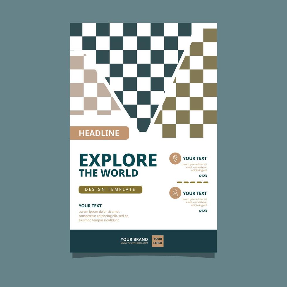 Modern Travel Tour Holiday Vacation Flyer Brochure Poster Blank Space Design Template vector