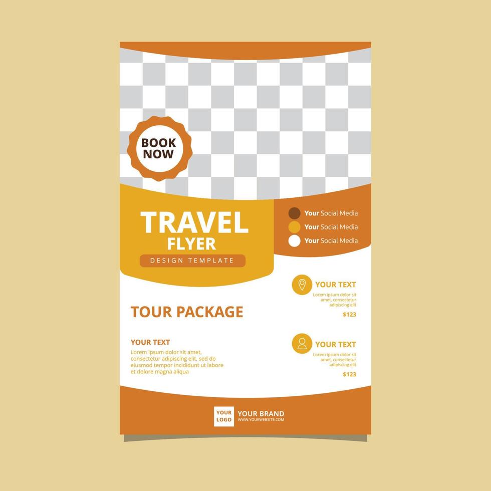 Simple Travel Tour Holiday Vacation Flyer Brochure Poster Blank Space Design Template vector