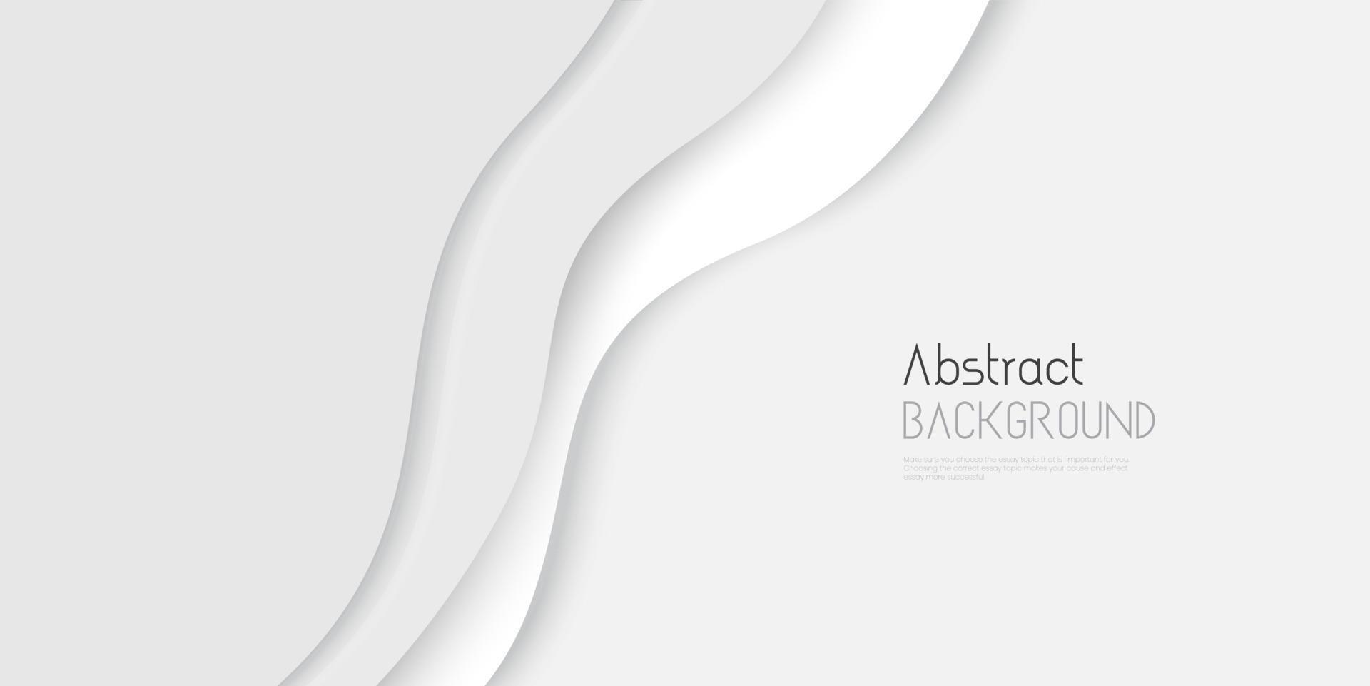 Abstract background and white 3d papers cut design vector