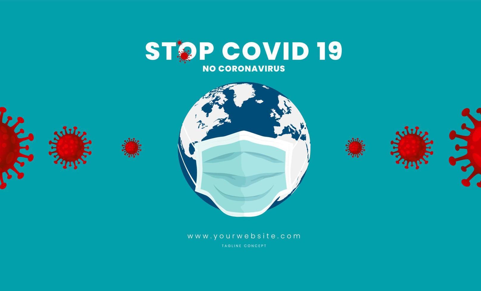 Mask wearing on face for protecting corona virus and COVID 19 vector