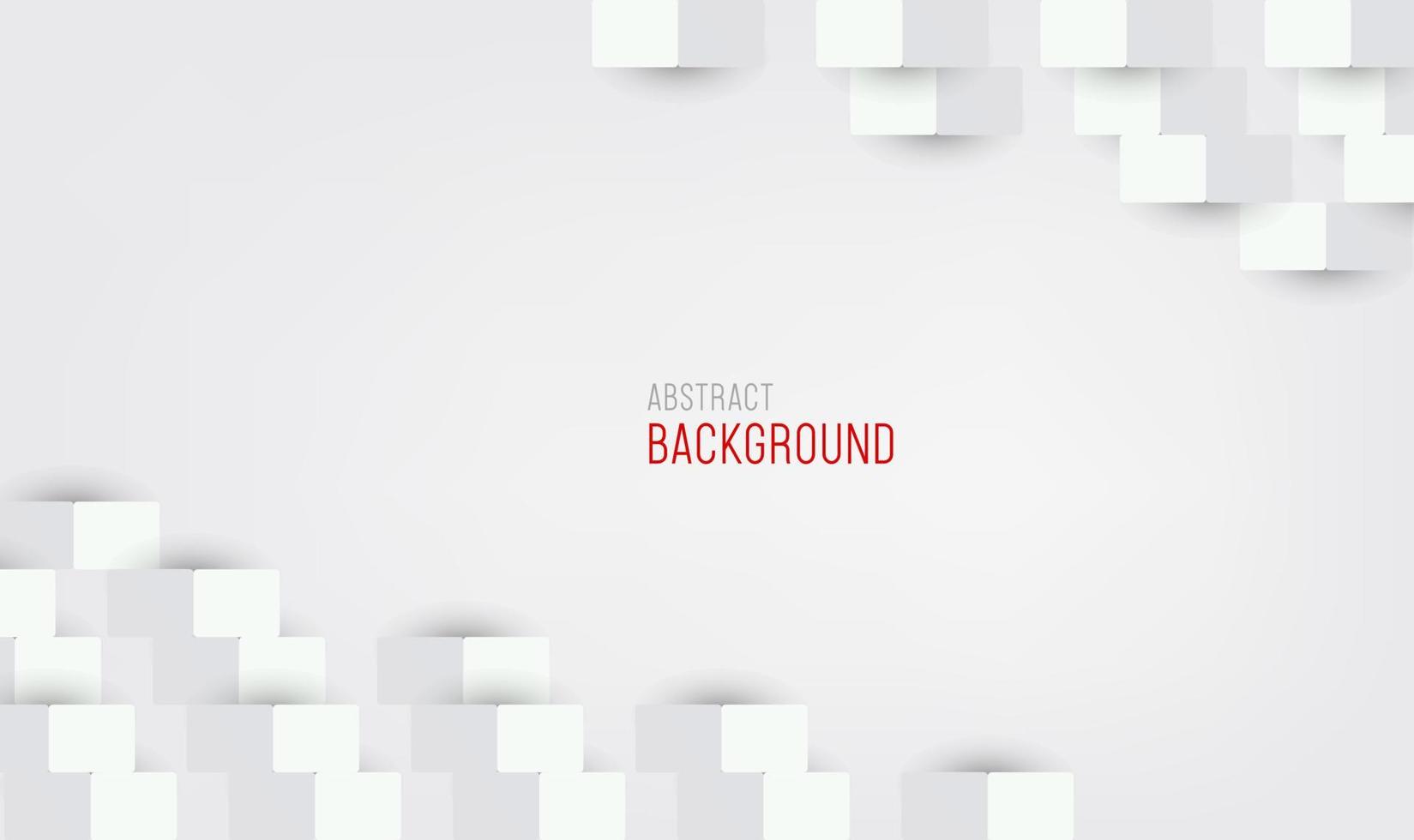 Abstract background and white 3d papers cut design vector