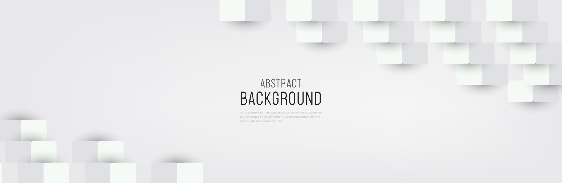 Abstract background and white 3d papers cut design vector