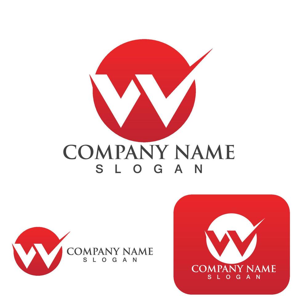 W Letter Logo Template vector
