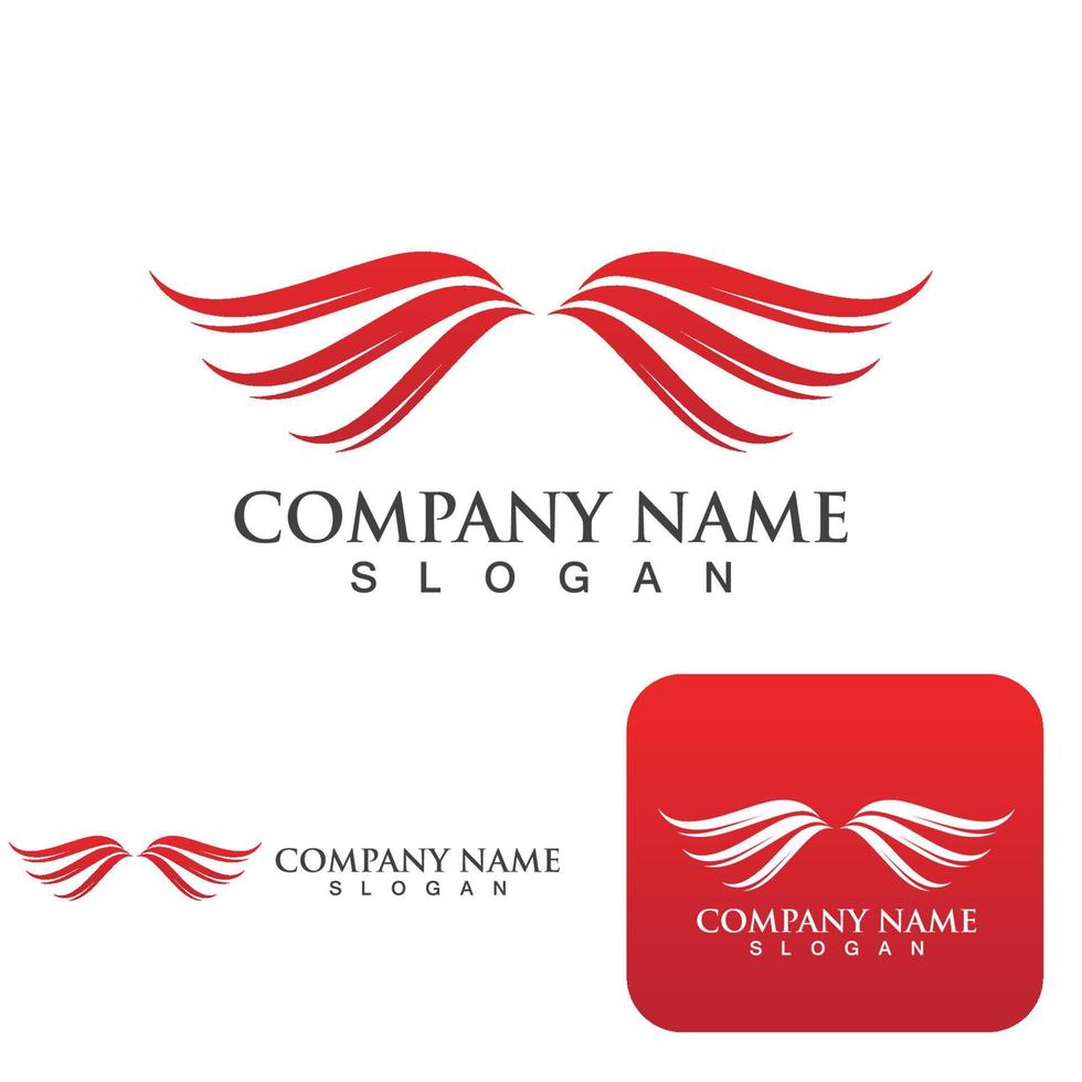 ala halcón pájaro logo plantilla vector