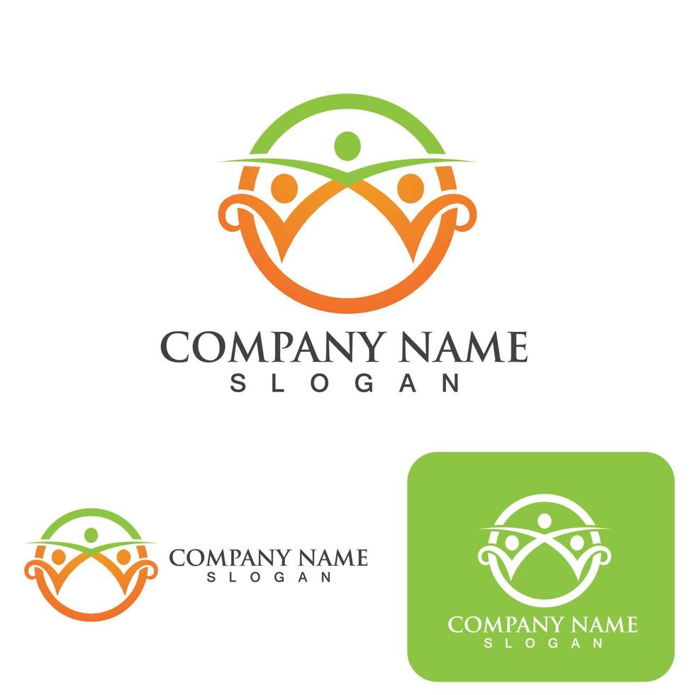 Community group logo, network and social icon vector