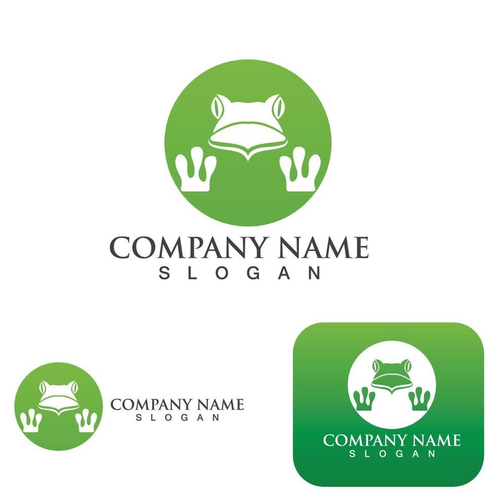 Frog Green Logo And Symbol Vector