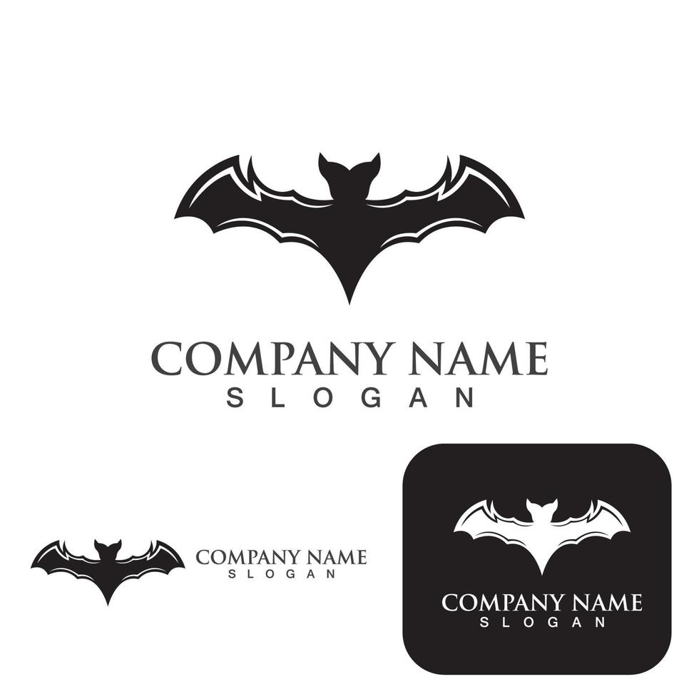 Bat logo vector icon template illustration design