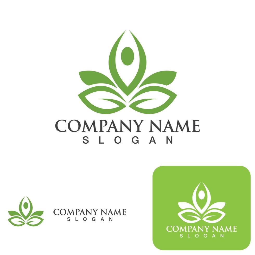 Green  leaf ecology Logo nature element vector