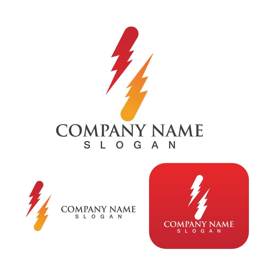 Thunderbolt logo and symbol vector