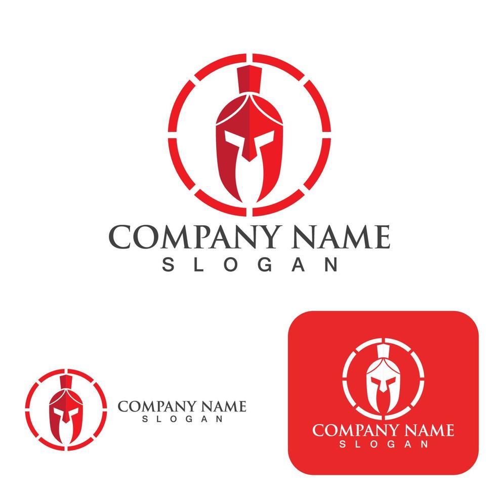 Spartan helmet logo template vector