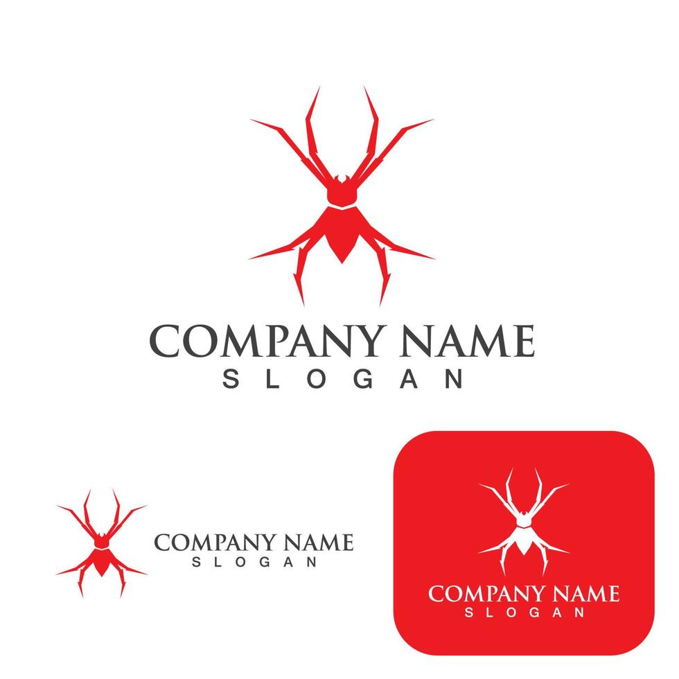 Spider logo and symbol vector  template elements