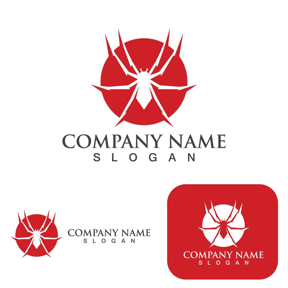 Spider logo and symbol vector  template elements