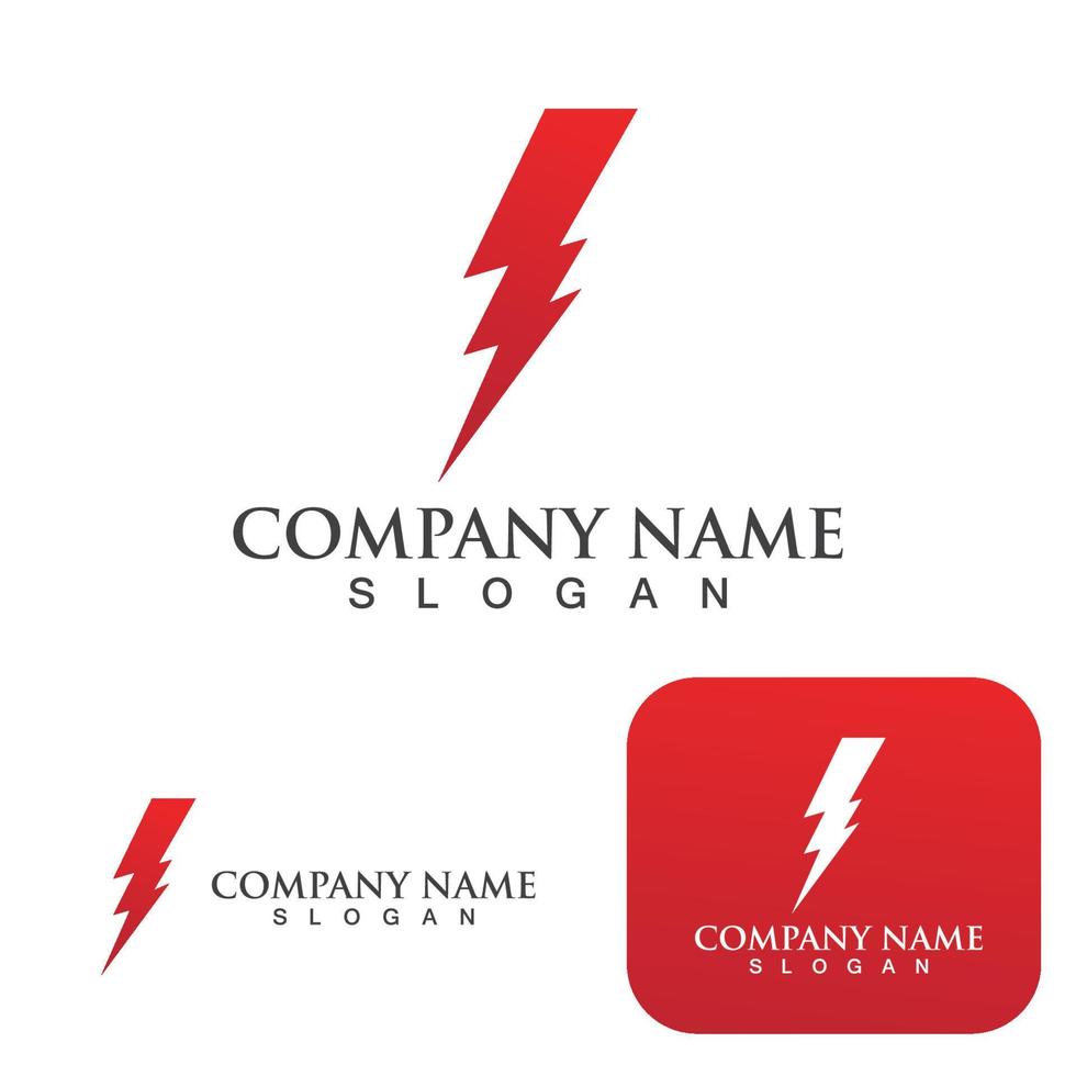 Thunderbolt logo and symbol vector