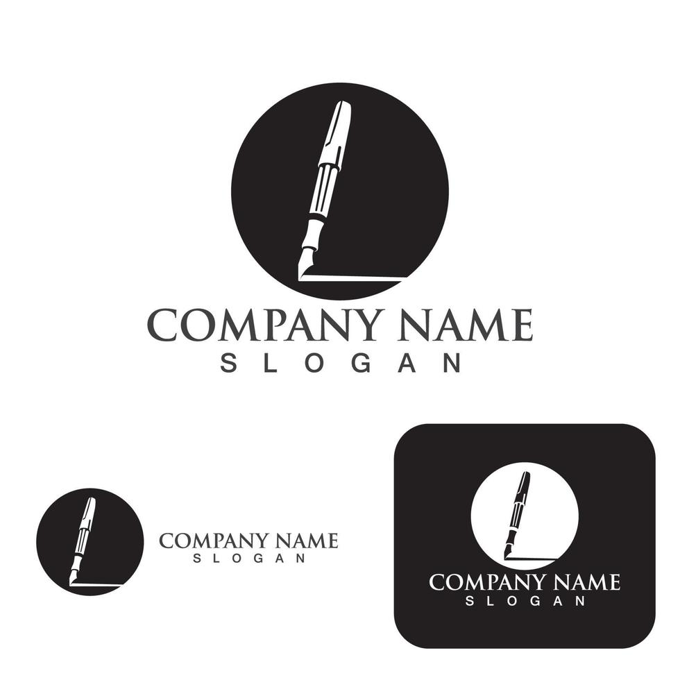 Pen Logo and symbol template vector