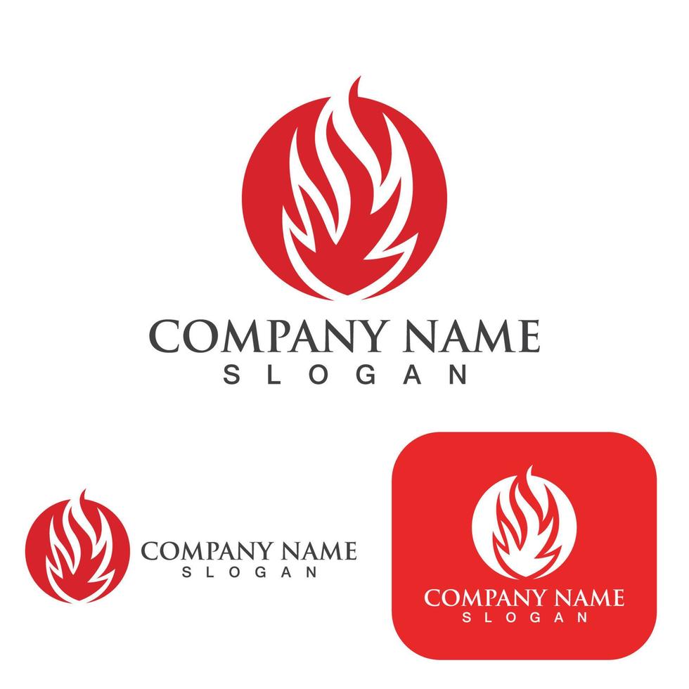 Fire Logo Template  Flame Symbol  Icon Vector