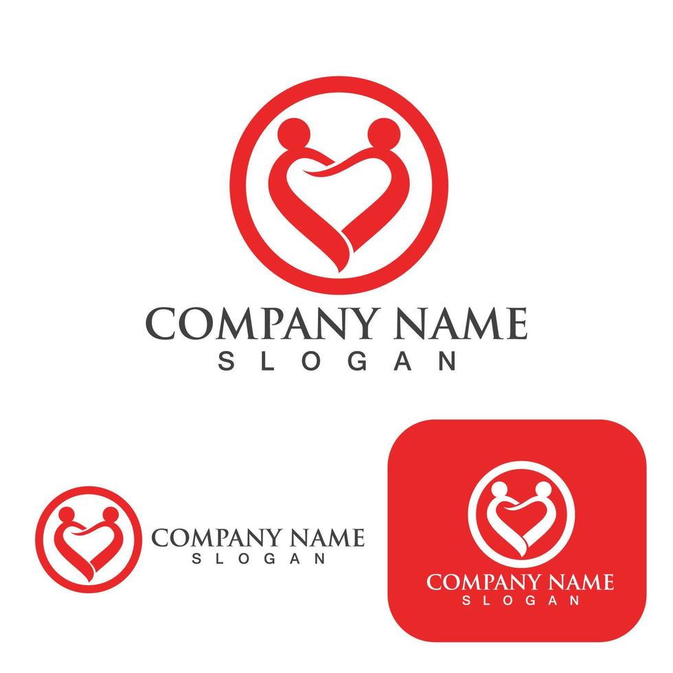 Love logo Vector icon illustration design Template