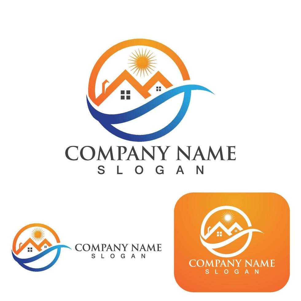 Home and building logo and symbol vector