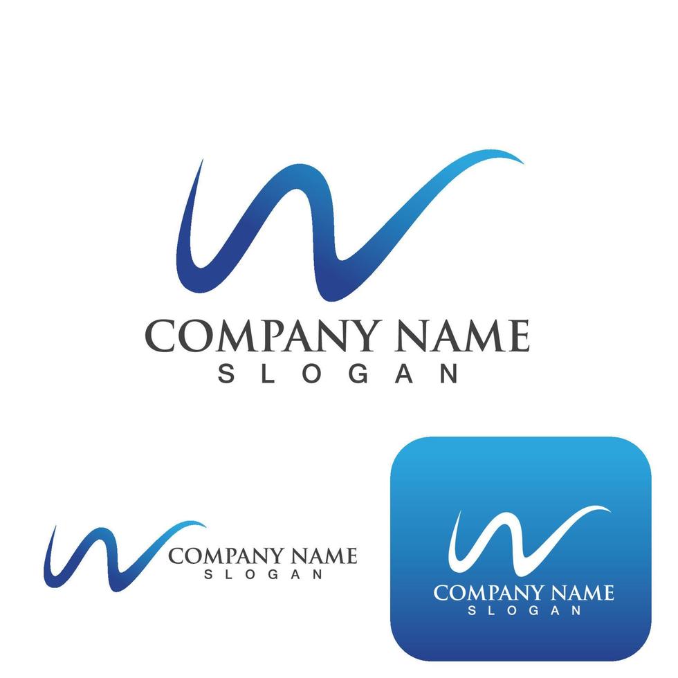 W Letter Logo Template vector