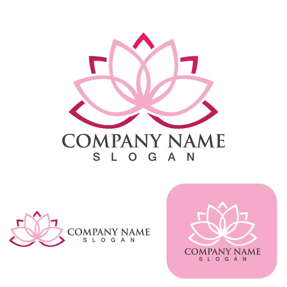 Lotus Flower Logo And Symbol Vector