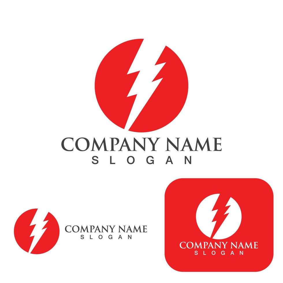 Thunderbolt logo and symbol vector