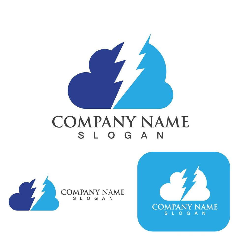 Thunderbolt logo and symbol vector