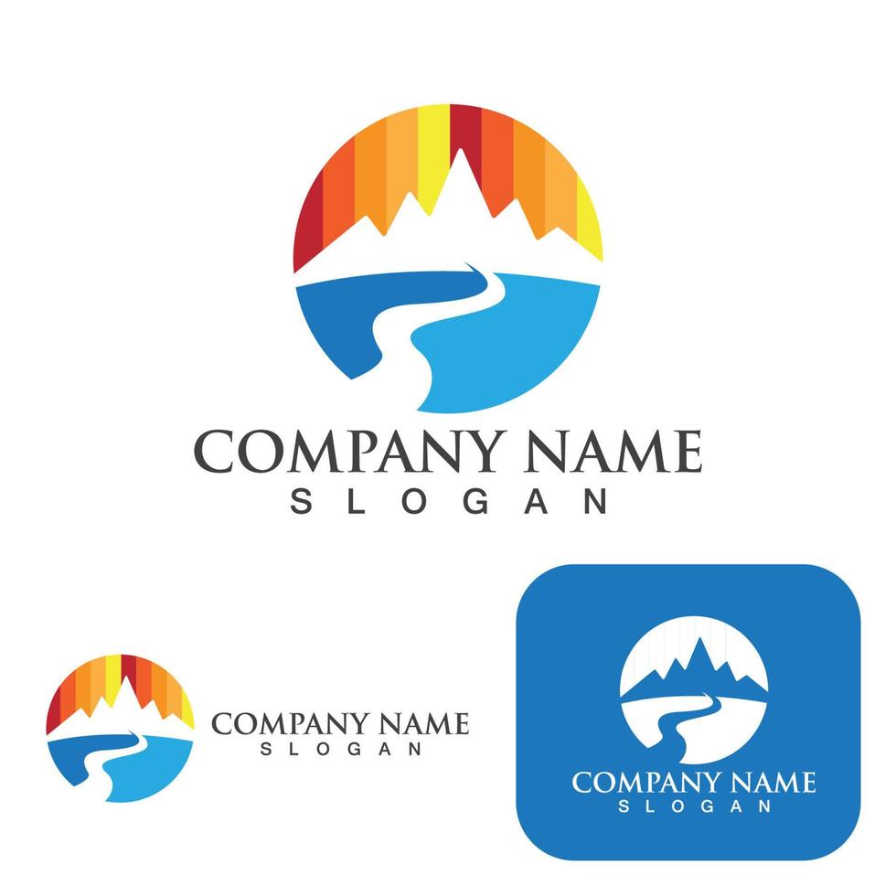 Mountain icon Logo vector