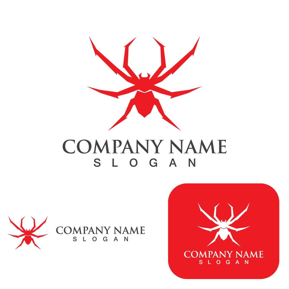 Spider logo and symbol vector  template elements