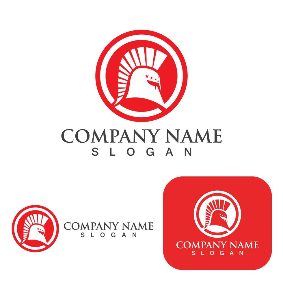 Spartan helmet logo template vector