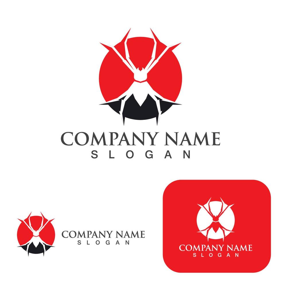 Spider logo and symbol vector  template elements