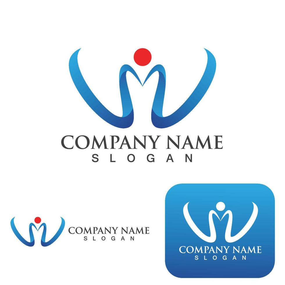 W Letter Logo Template vector